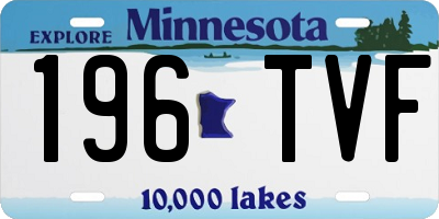 MN license plate 196TVF