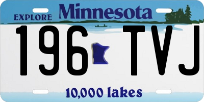 MN license plate 196TVJ
