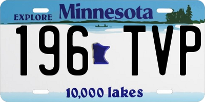 MN license plate 196TVP
