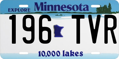 MN license plate 196TVR