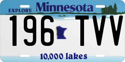 MN license plate 196TVV