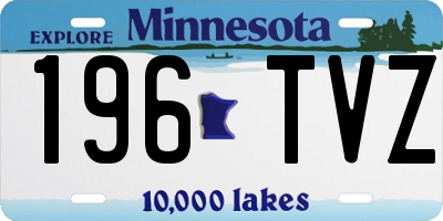 MN license plate 196TVZ