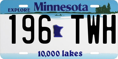 MN license plate 196TWH