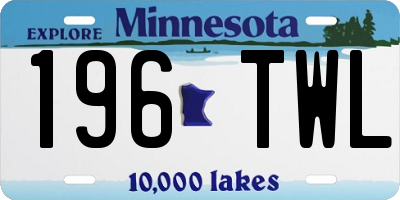 MN license plate 196TWL