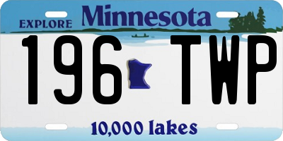 MN license plate 196TWP