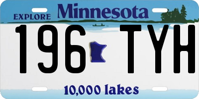 MN license plate 196TYH