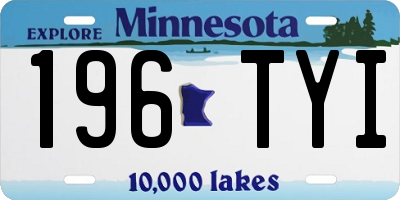 MN license plate 196TYI