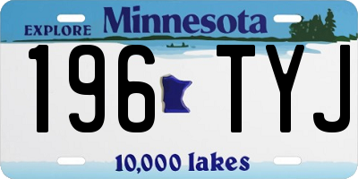 MN license plate 196TYJ