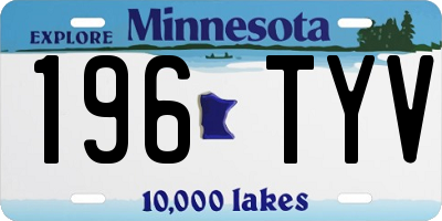 MN license plate 196TYV