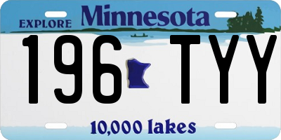 MN license plate 196TYY