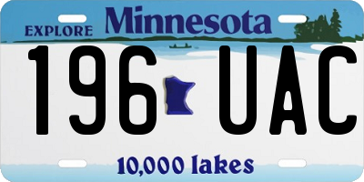 MN license plate 196UAC