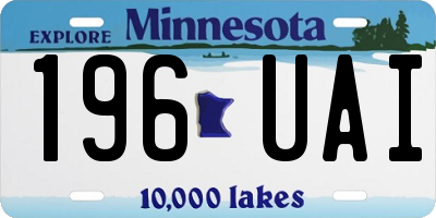 MN license plate 196UAI