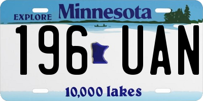 MN license plate 196UAN