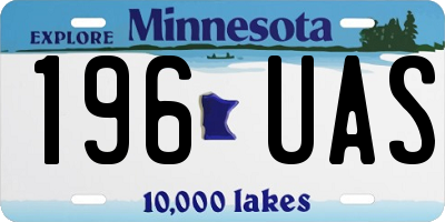 MN license plate 196UAS