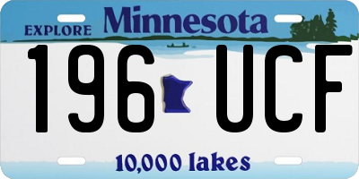 MN license plate 196UCF