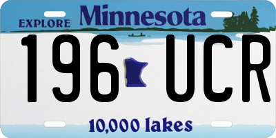 MN license plate 196UCR