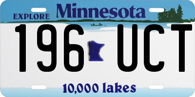 MN license plate 196UCT