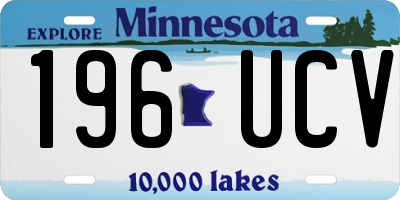 MN license plate 196UCV