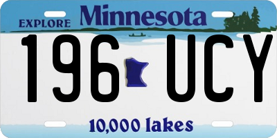 MN license plate 196UCY