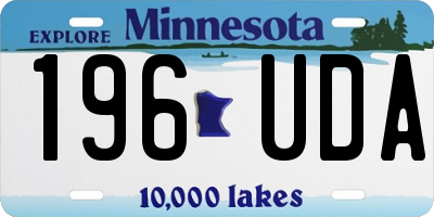 MN license plate 196UDA