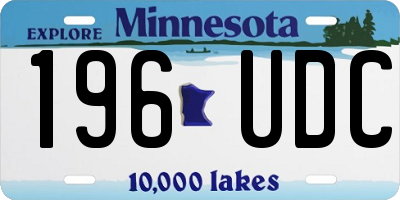 MN license plate 196UDC