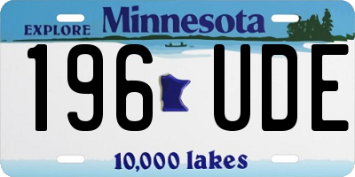 MN license plate 196UDE