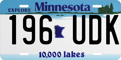 MN license plate 196UDK