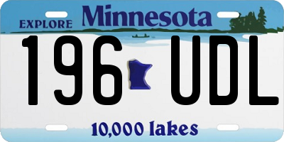 MN license plate 196UDL