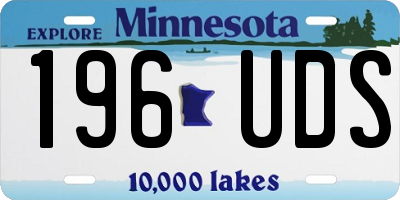 MN license plate 196UDS