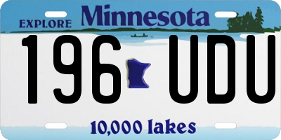 MN license plate 196UDU