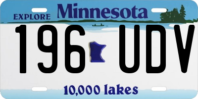 MN license plate 196UDV