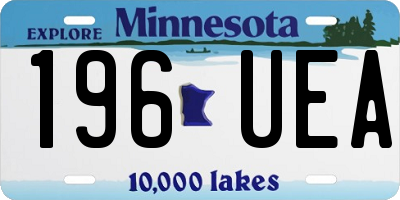 MN license plate 196UEA