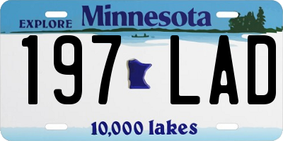 MN license plate 197LAD