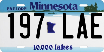 MN license plate 197LAE