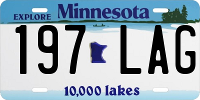 MN license plate 197LAG