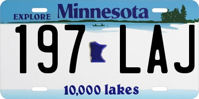 MN license plate 197LAJ