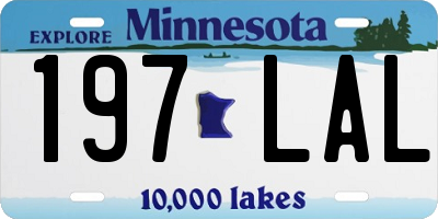 MN license plate 197LAL