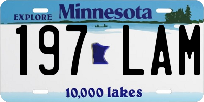 MN license plate 197LAM