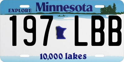MN license plate 197LBB