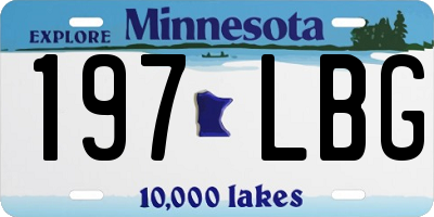 MN license plate 197LBG