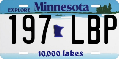MN license plate 197LBP