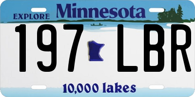 MN license plate 197LBR