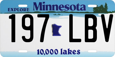 MN license plate 197LBV