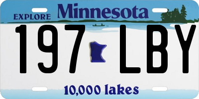 MN license plate 197LBY