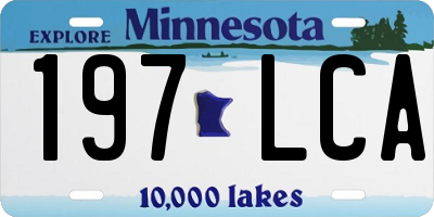 MN license plate 197LCA