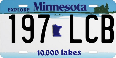 MN license plate 197LCB