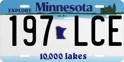 MN license plate 197LCE