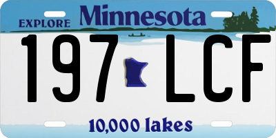 MN license plate 197LCF
