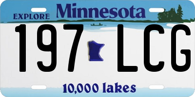 MN license plate 197LCG