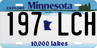 MN license plate 197LCH